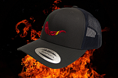 Kšiltovka chilli head - RETRO TRUCKER charcoal | Kšiltovka chilli